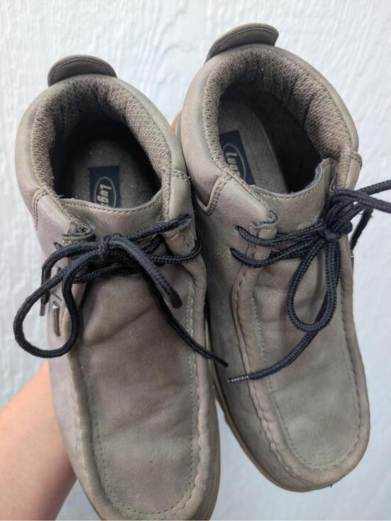 Lugz Fringe Moc Toe Chukka Boots Gray Leather Men\'s Size US 9.5 EU 43 main image 8